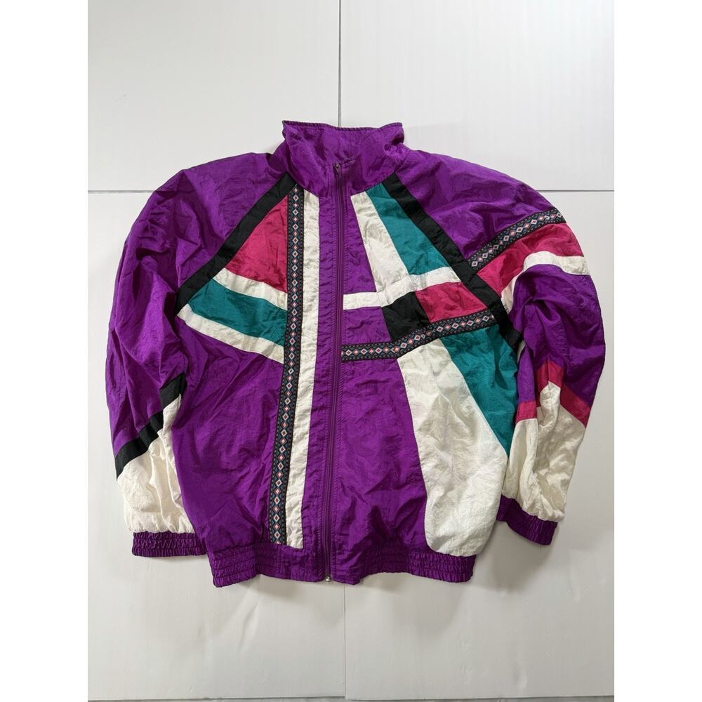 Women’s Vintage XL Two Piece Retro / Tribal Stitch Purple Sunterra Tracksuit